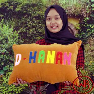 Bantal Custom Nama 60x35 Velboa